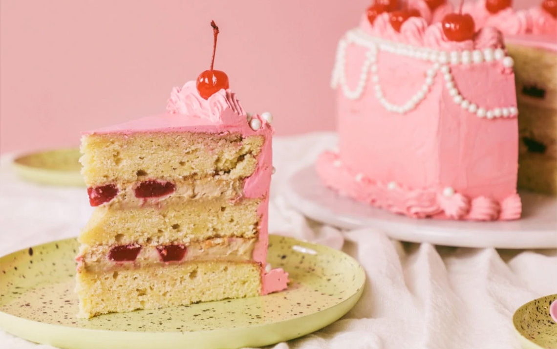 Vanilla & Raspberry Heart Cake