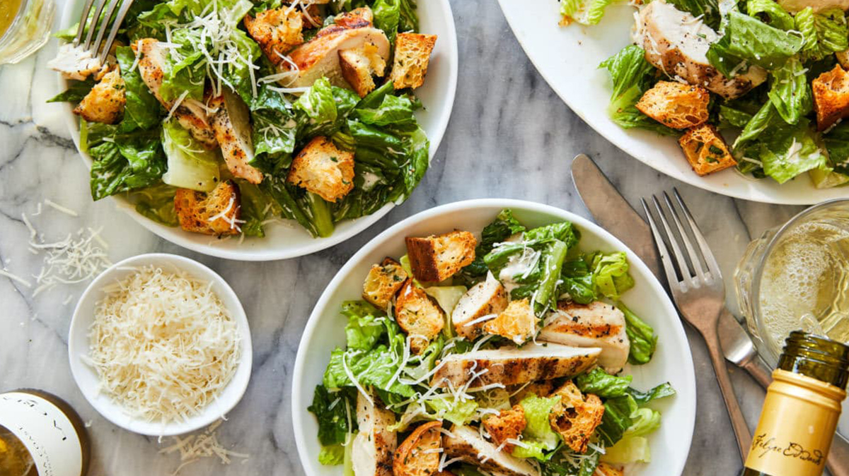 Best Chicken Caesar Salad with Homemade Croutons