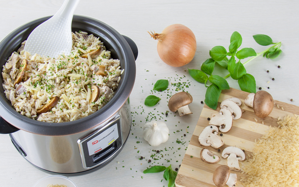 SQ Professional - Mushroom Risotto In A Rice Cooker Recipe 