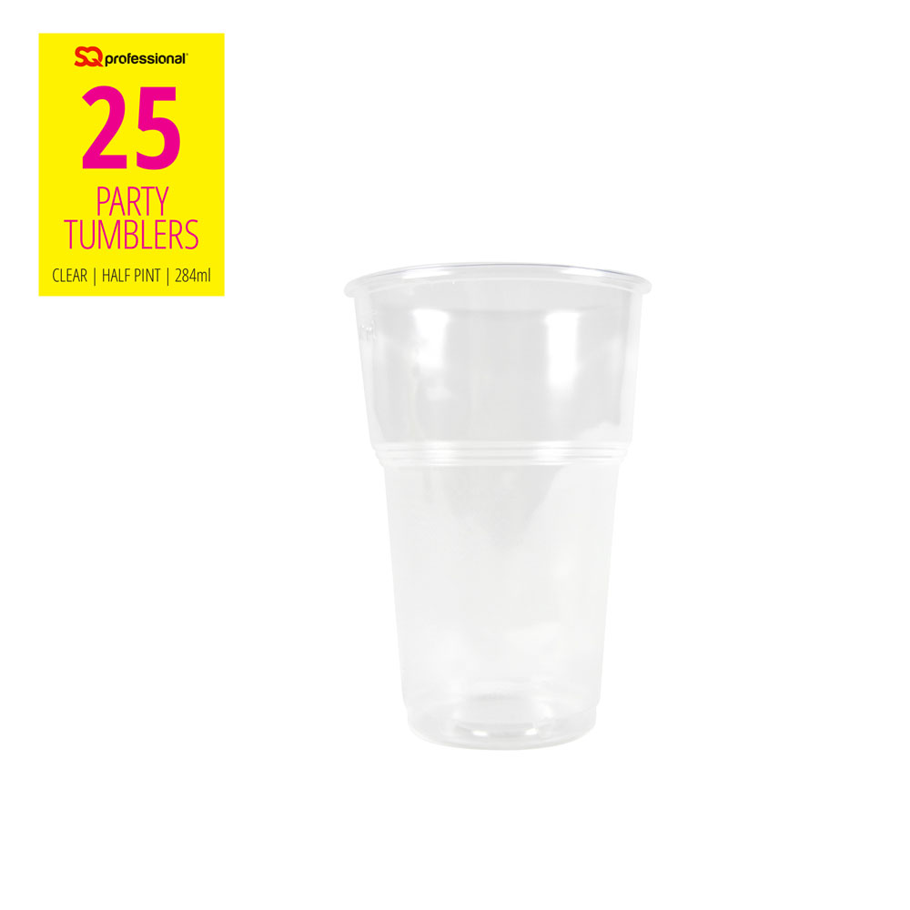 SQ Professional - Resuable Party Tumblers 25pc 0.5 Pint 284ml