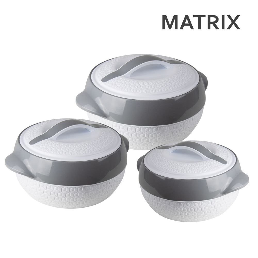 SQ Professional - Matrix Insulated Hot Pot Set 3pc White 2500-3500-5000ml