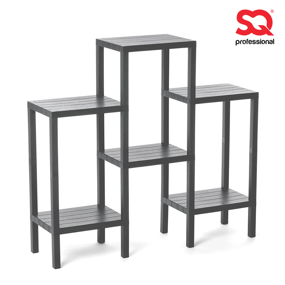 SQ Professional - Kassi Modular Shelving Unit 6-tier Grey