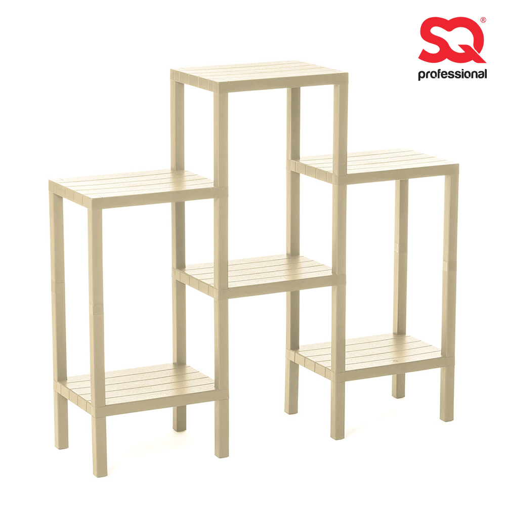 SQ Professional - Kassi Modular Shelving Unit 6-tier Beige