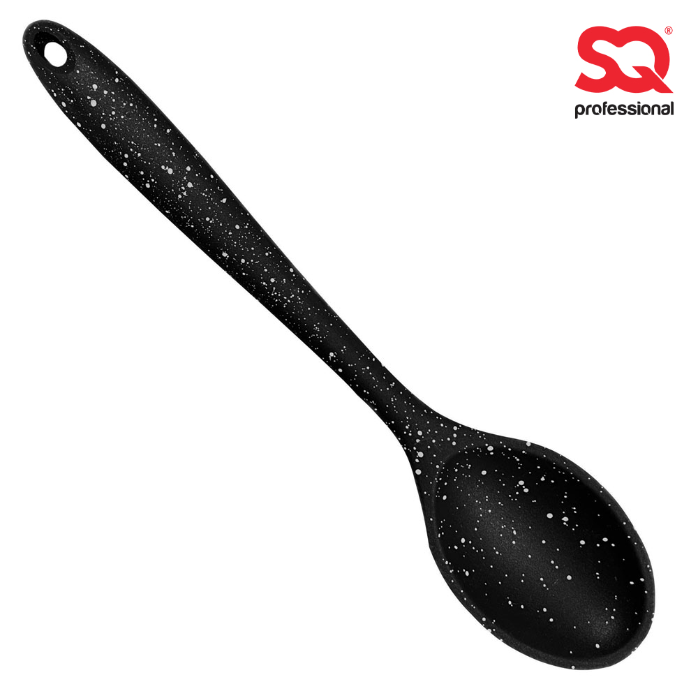 SQ Professional - Speckled Silicone Serving Spoon Black 5.6x26.8cm