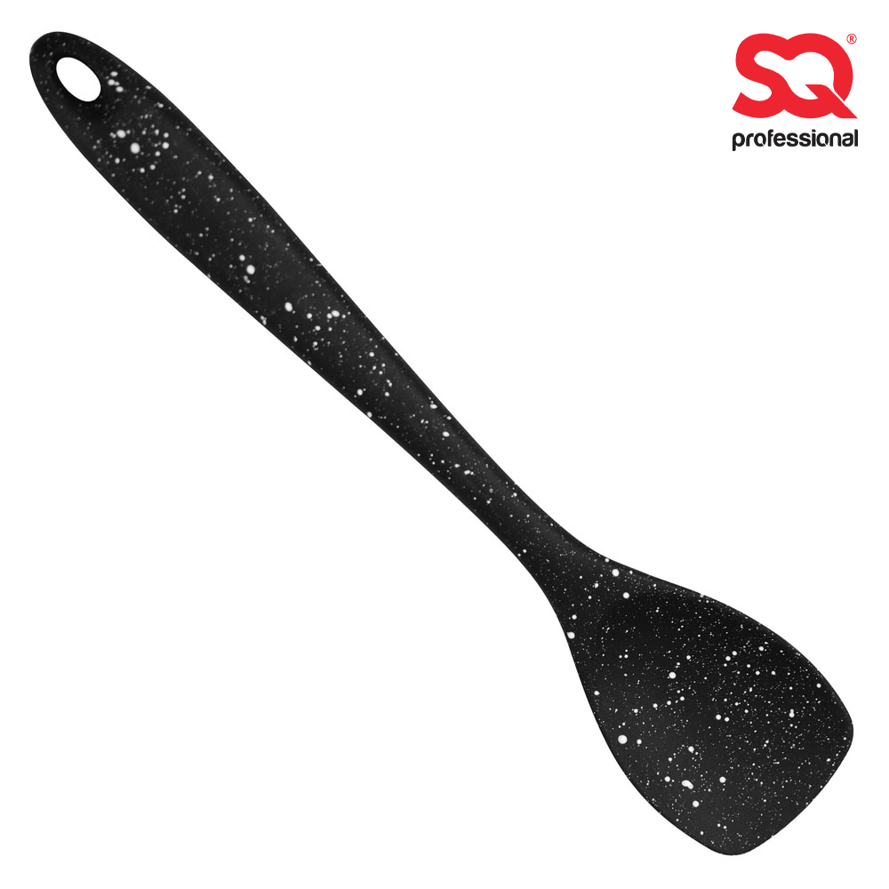 SQ Professional - Speckled Silicone Turner Black 6.1x28.8cm