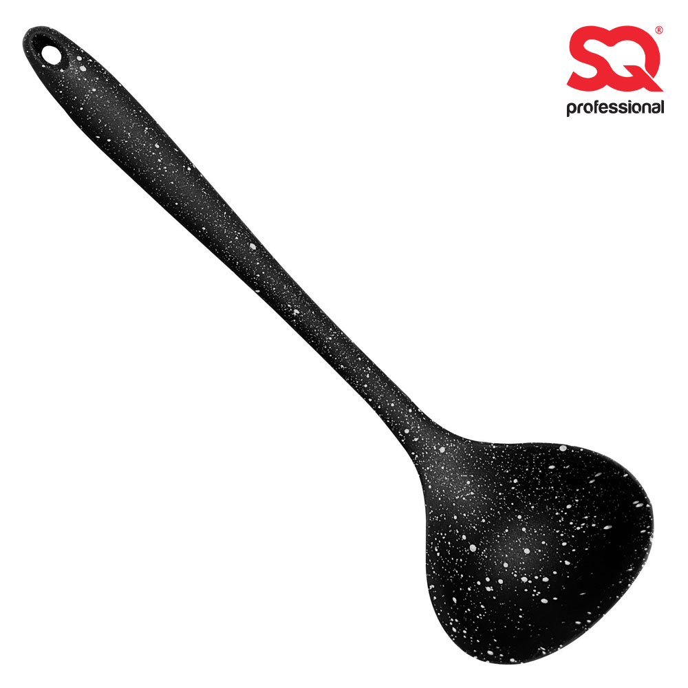 SQ Professional - Speckled Silicone Ladle Black 8.5x28.5cm