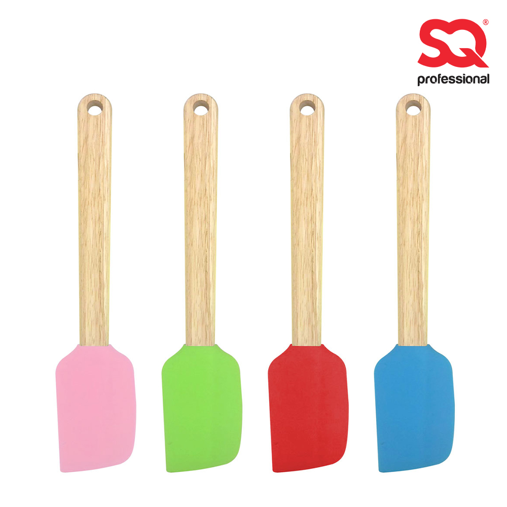 SQ Professional - Silicone Scraper w Wooden Handle