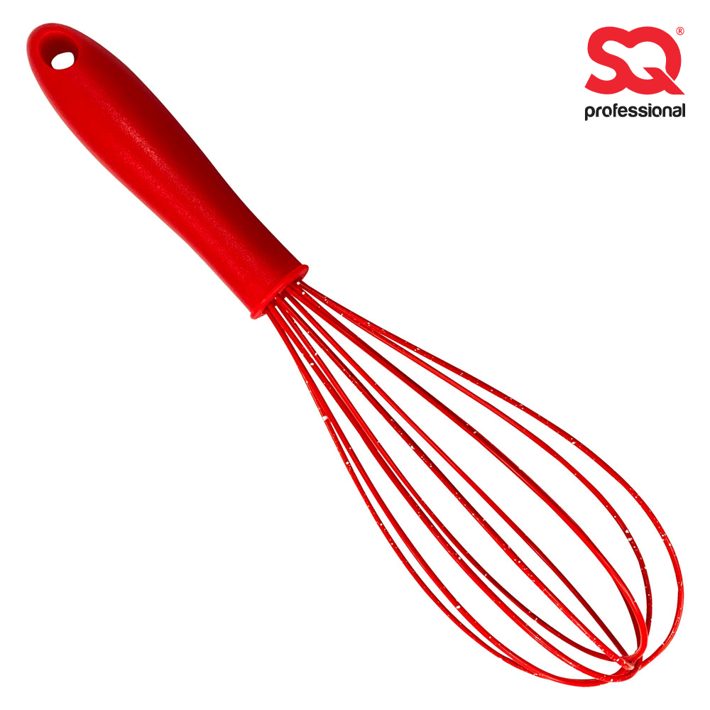 SQ Professional - Speckled Silicone Whisk Red 7x31cm