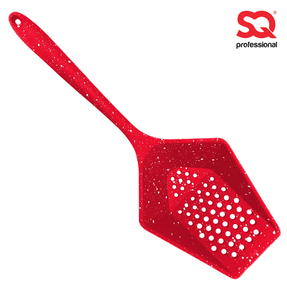 SQ Professional - Speckled Silicone Spoon Colander Red 10.5x32.8cm