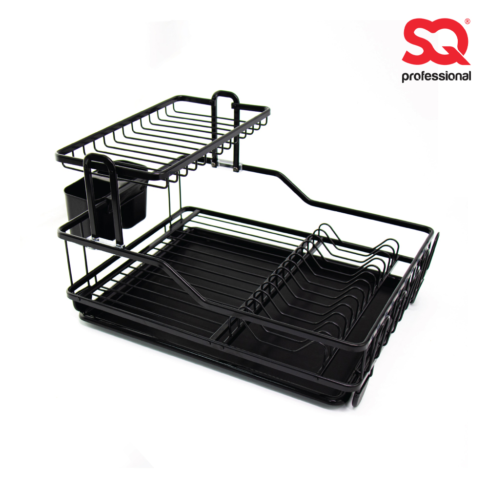 SQ Professional 10584 Alu Dish Drainer Black YM 1008B