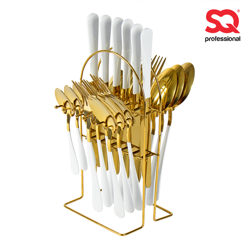 SQ Professional - Cutlery Set 24pc Gold-White 010