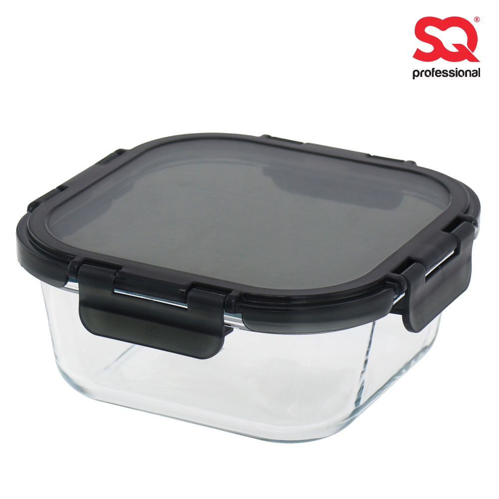 SQ Professional - Glass Food Storage Container Crisper Square 1100ml