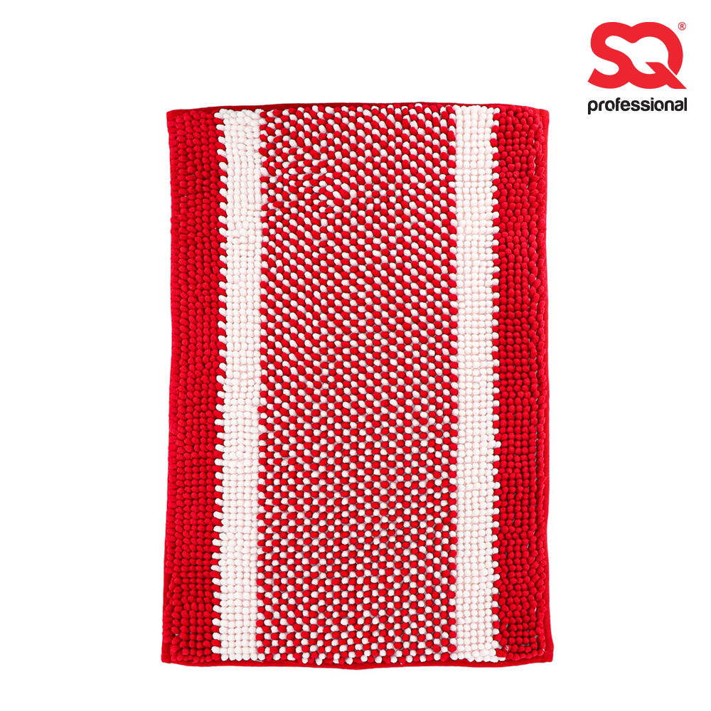 SQ Professional - Bobble Bathroom Mat Red-White 40x60cm