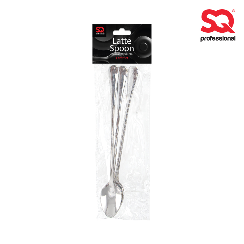 SQ Professional - Stainless Steel Cutlery Set 4pc Latte Spoon 