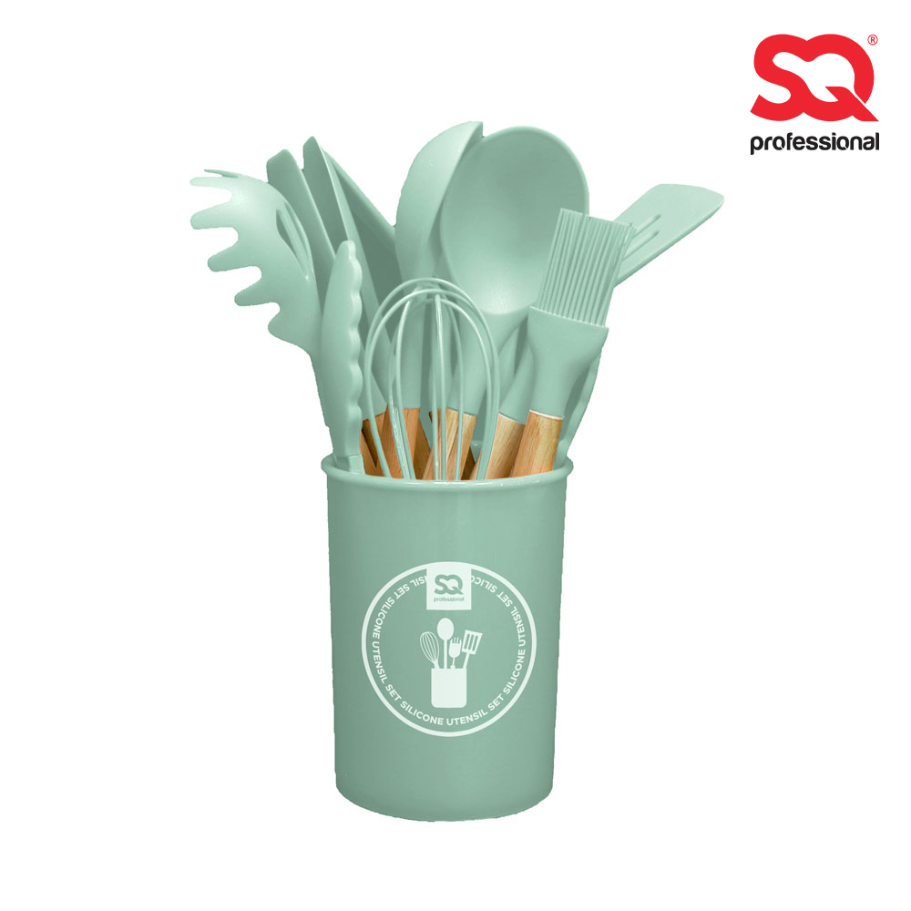 SQ Professional - Silicone Utensil Set 12pc Green