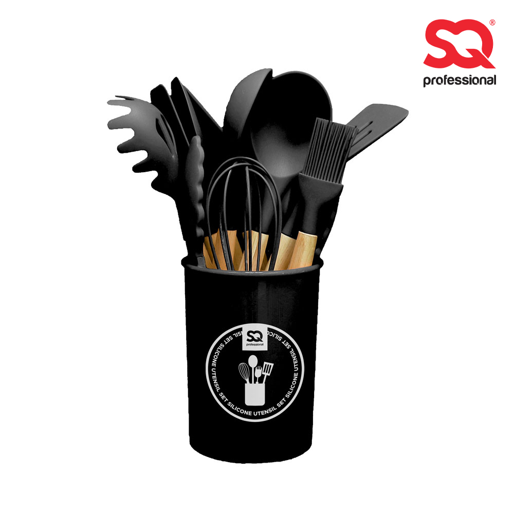 SQ Professional - Silicone Utensil Set 12pc Black