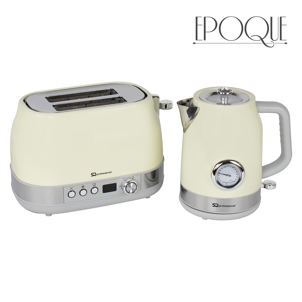 SQ Professional - Epoque Breakfast Set 2pc Kettle-Toaster Ivory 