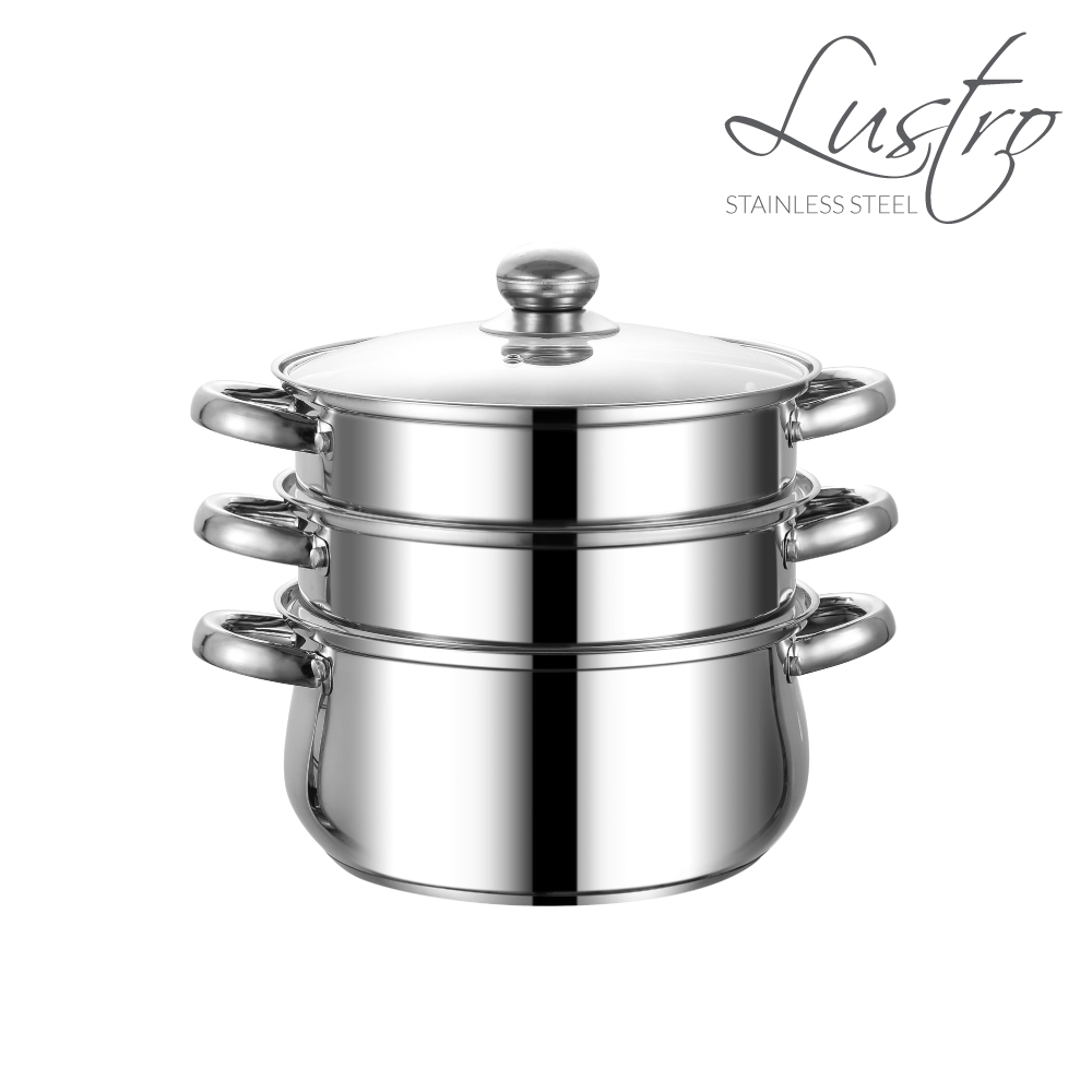 SQ Professional - Lustro Stainless Steel Steamer 3-tier 20cm