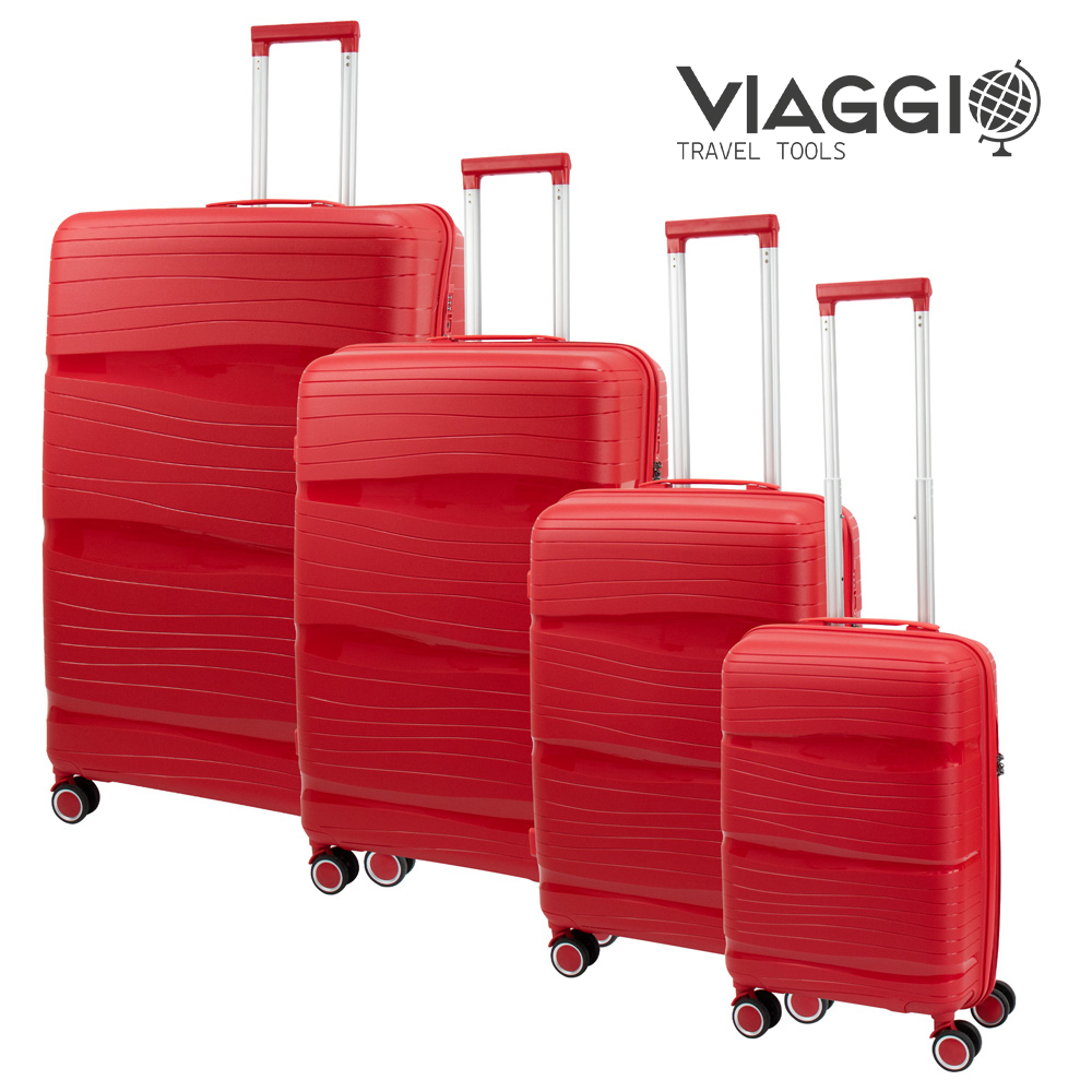 SQ Professional - Viaggio Suitcase Set 4pc Red