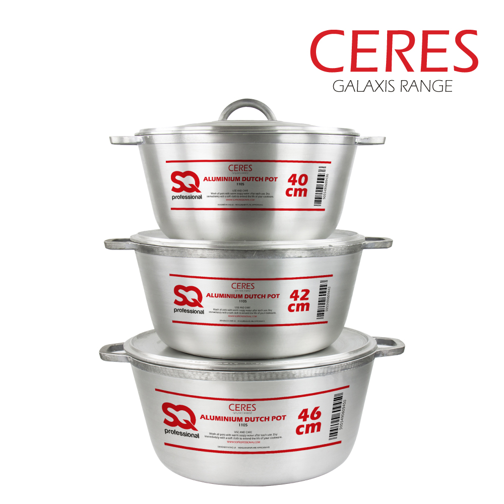 SQ Professional - Galaxis Aluminium Dutch Pot Set 3pc Ceres 40-42-46cm 