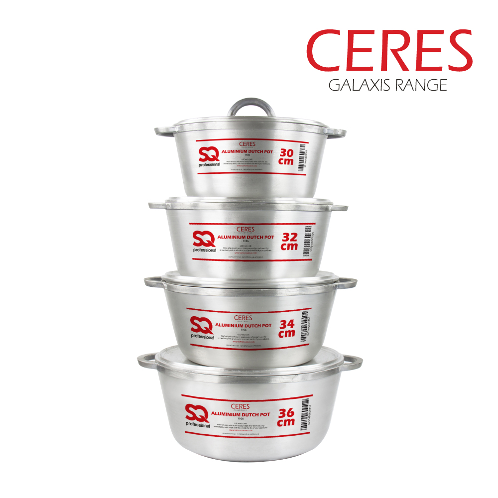 SQ Professional - Galaxis Aluminium Dutch Pot Set 4pc Ceres 30-32-34-36cm