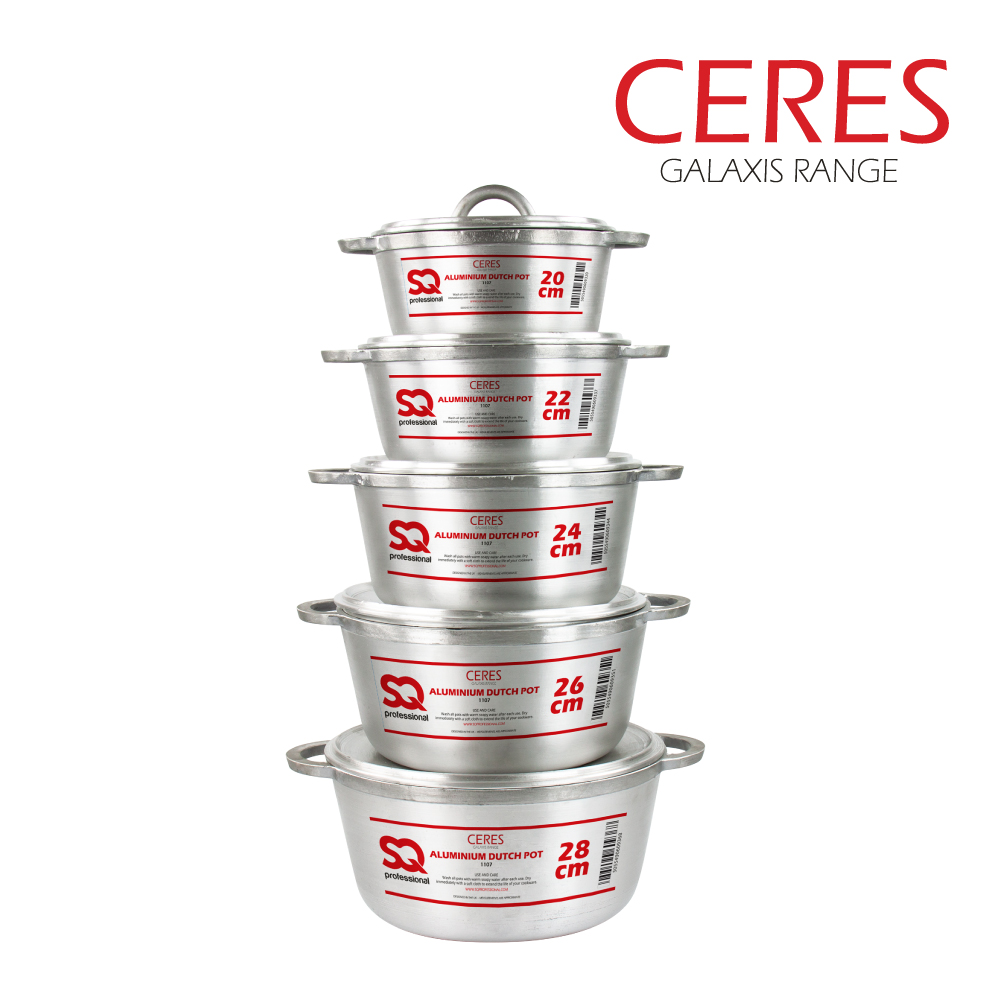 SQ Professional - Galaxis Aluminium Dutch Pot Set 5pc Ceres 20-28cm 