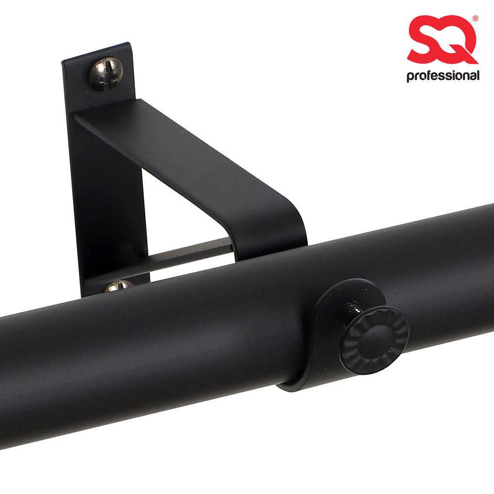 SQ Professional - Curtain Pole Iron Bracket Set 2pc Black 28mm