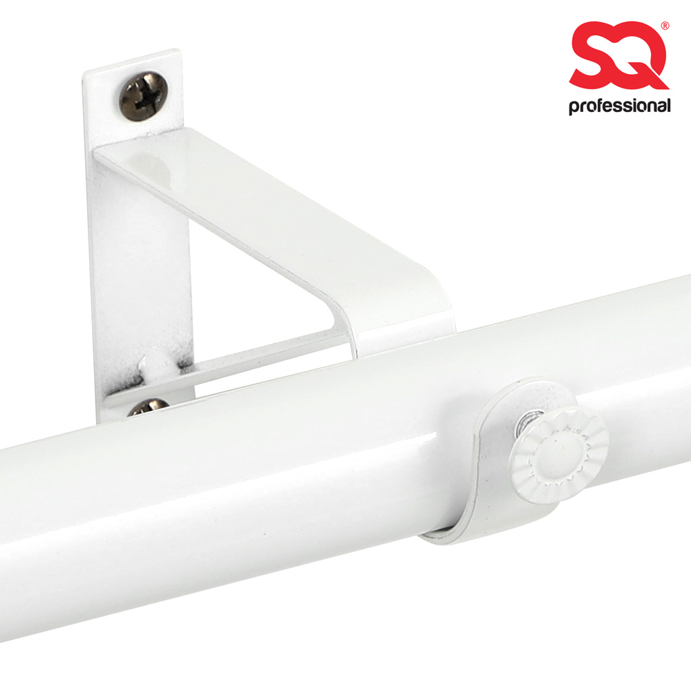 SQ Professional - Curtain Pole Iron Bracket Set 2pc White 28mm