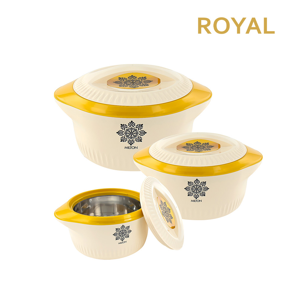 SQ Professional - Royal Insulated Hot Pot Set 3pc Cream 2.5-3.5-5L