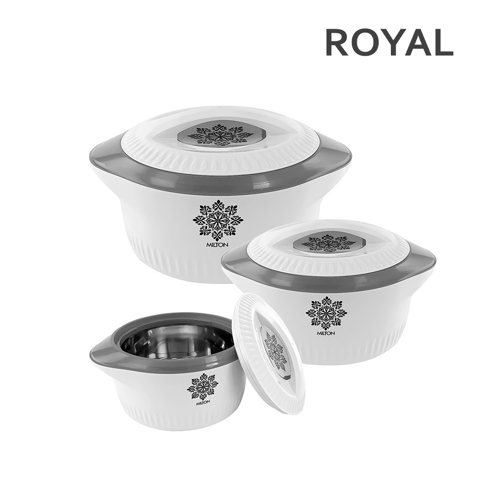 SQ Professional - Royal Insulated Hot Pot Set 3pc White 2.5-3.5-5L