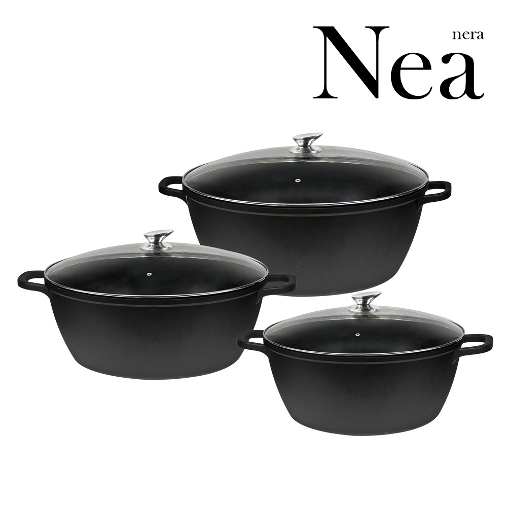 SQ Professional - Nea Die-Cast Stockpot Set 3pc Nera