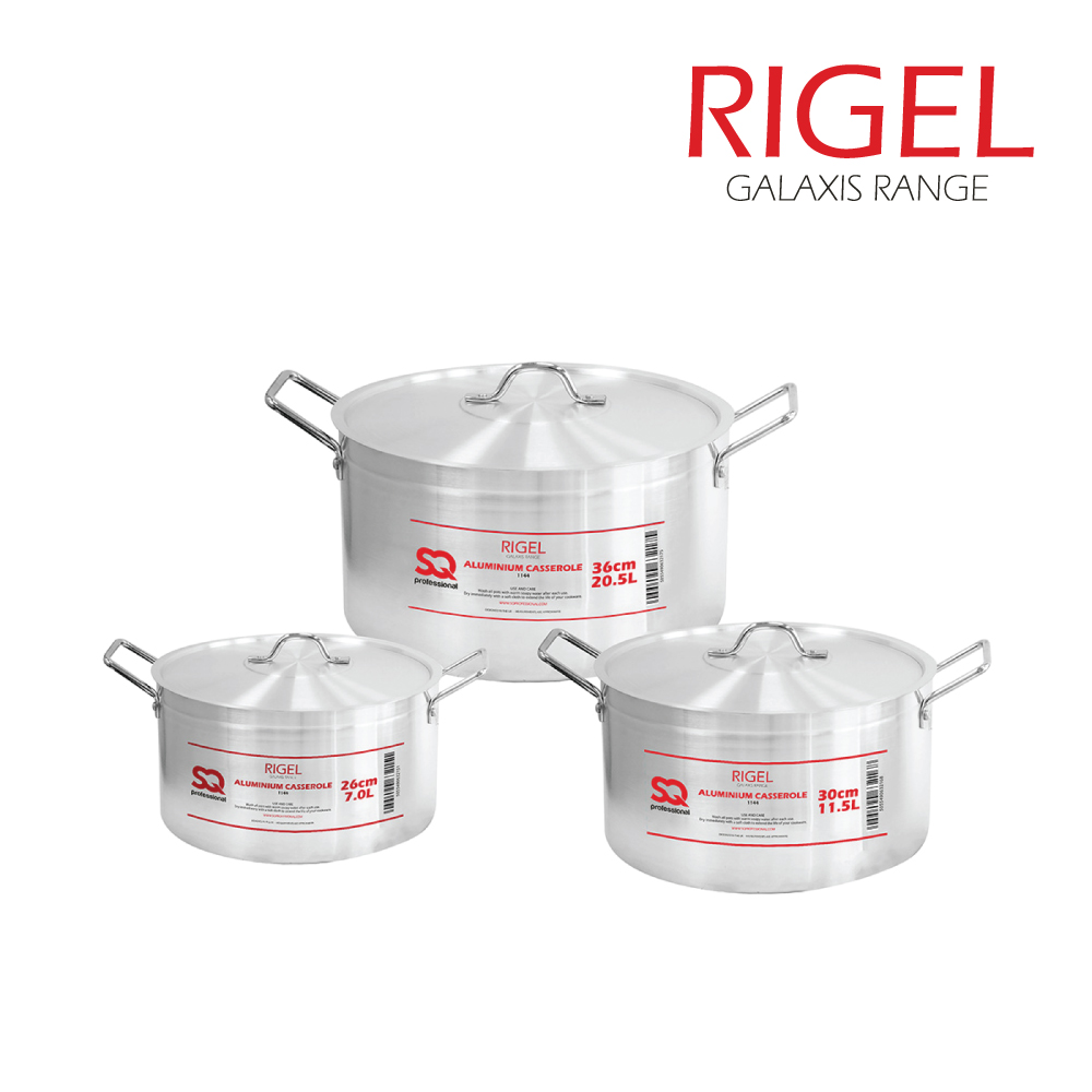 SQ Professional - Galaxis Aluminium Casserole Set 3pc Rigel 26-30-36cm 