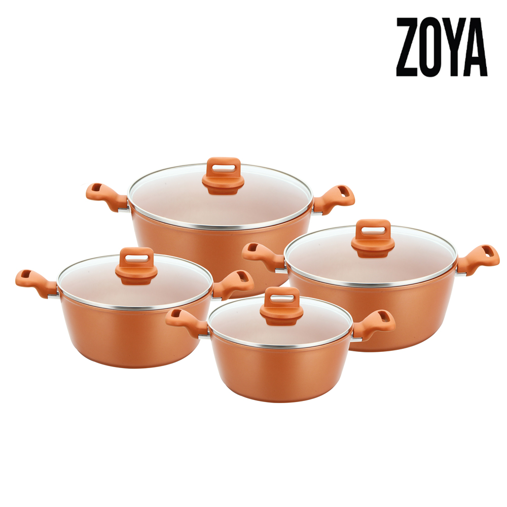 SQ Professional - Zoya Forged Stockpot Set 4pc Copper 20-24-28-32cm 