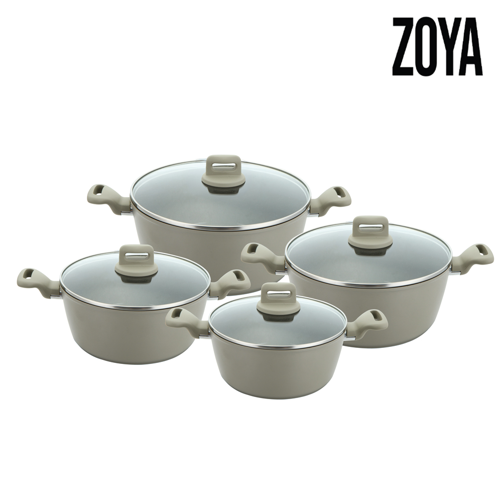 SQ Professional - Zoya Forged Stockpot Set 4pc Grey 20-24-28-32cm