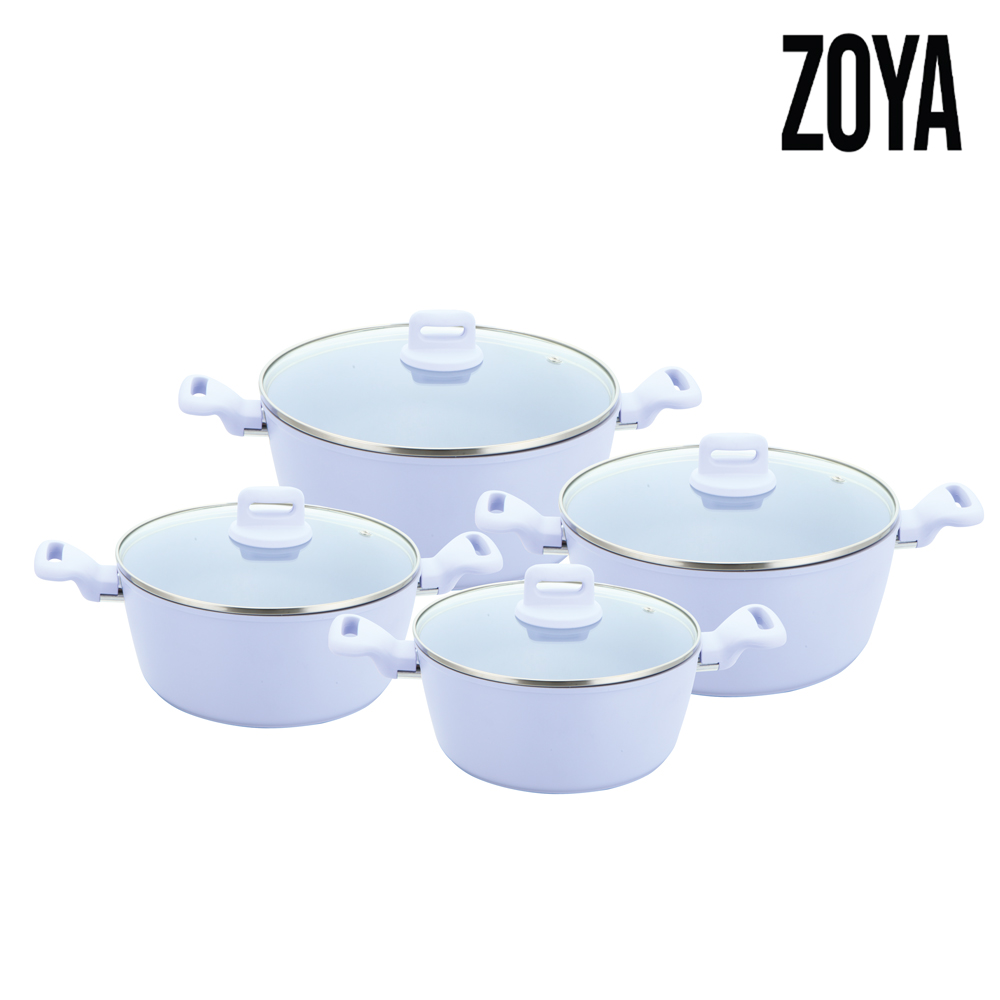 SQ Professional - Zoya Forged Stockpot Set 4pc Purple 20-24-28-32cm