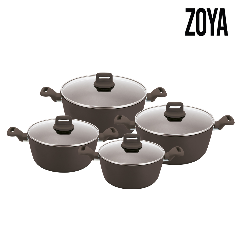 SQ Professional - Zoya Forged Stockpot Set 4pc Ash 20-24-28-32cm