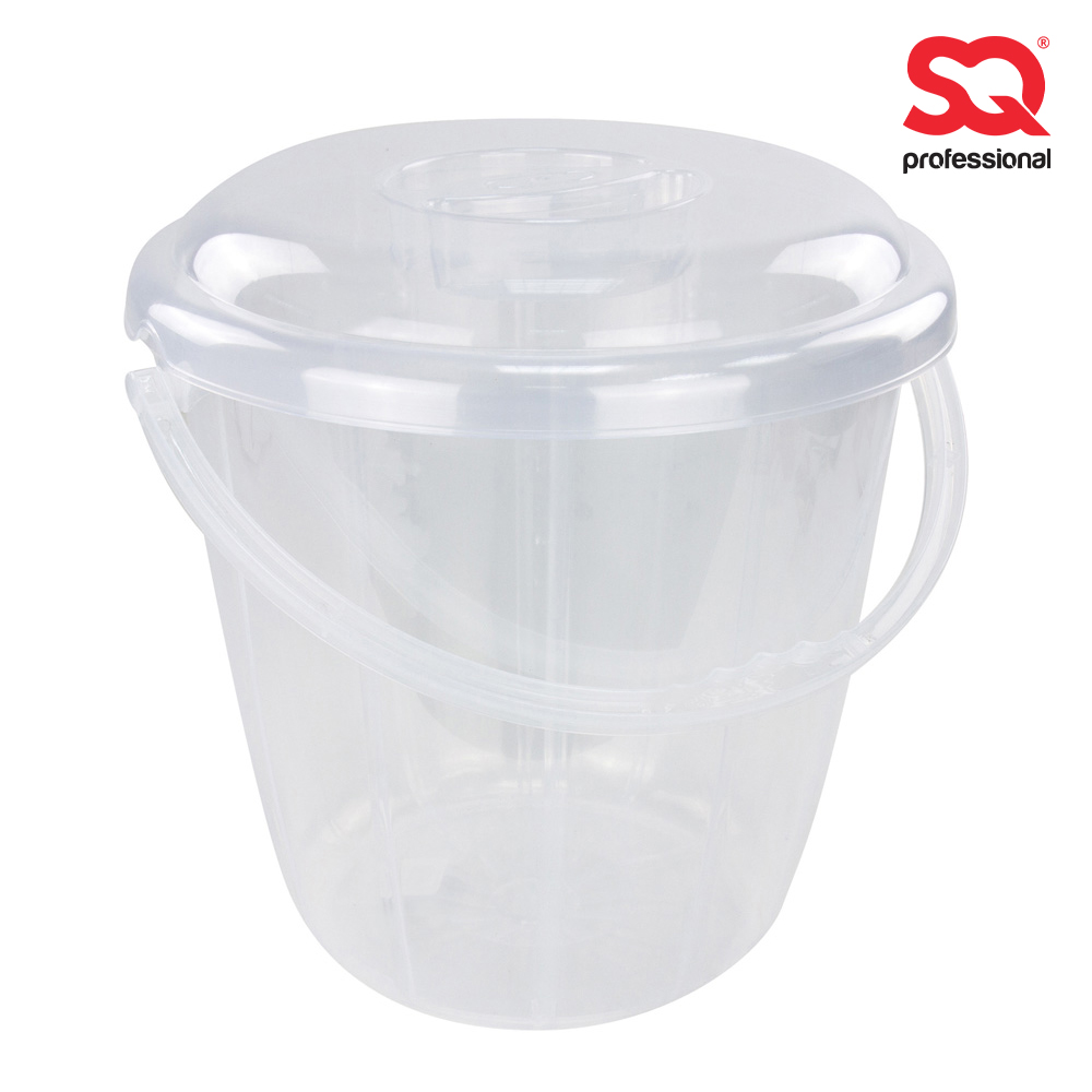 SQ Professional - Plastic Bucket w Lid Clear 20L