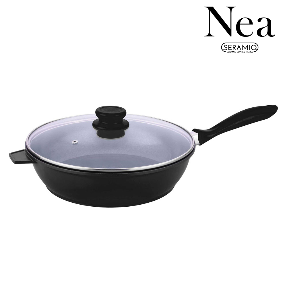 SQ Professional - Nea Seramiq Die-cast Saute Pan Nera Black Coating 28cm 