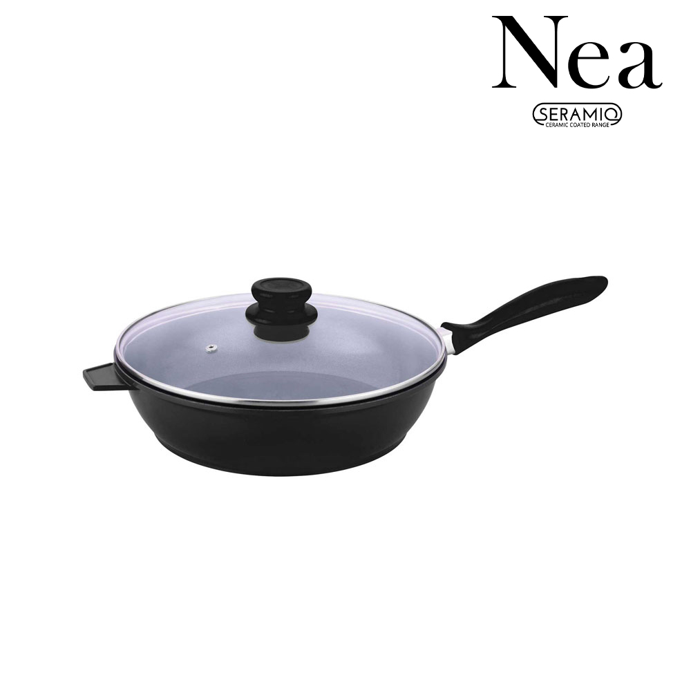 SQ Professional - Nea Seramiq Die-cast Saute Pan Nera Black Coating 24cm