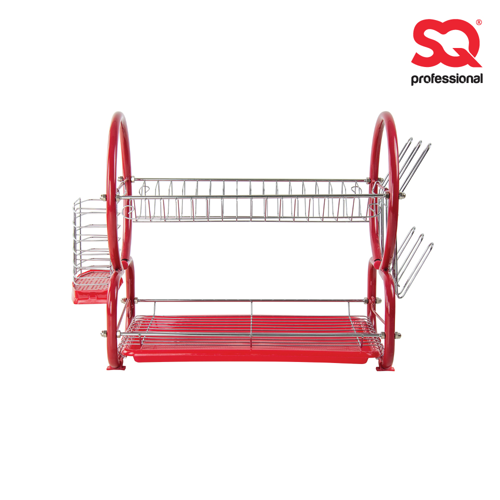 Red dish drainer rack sale