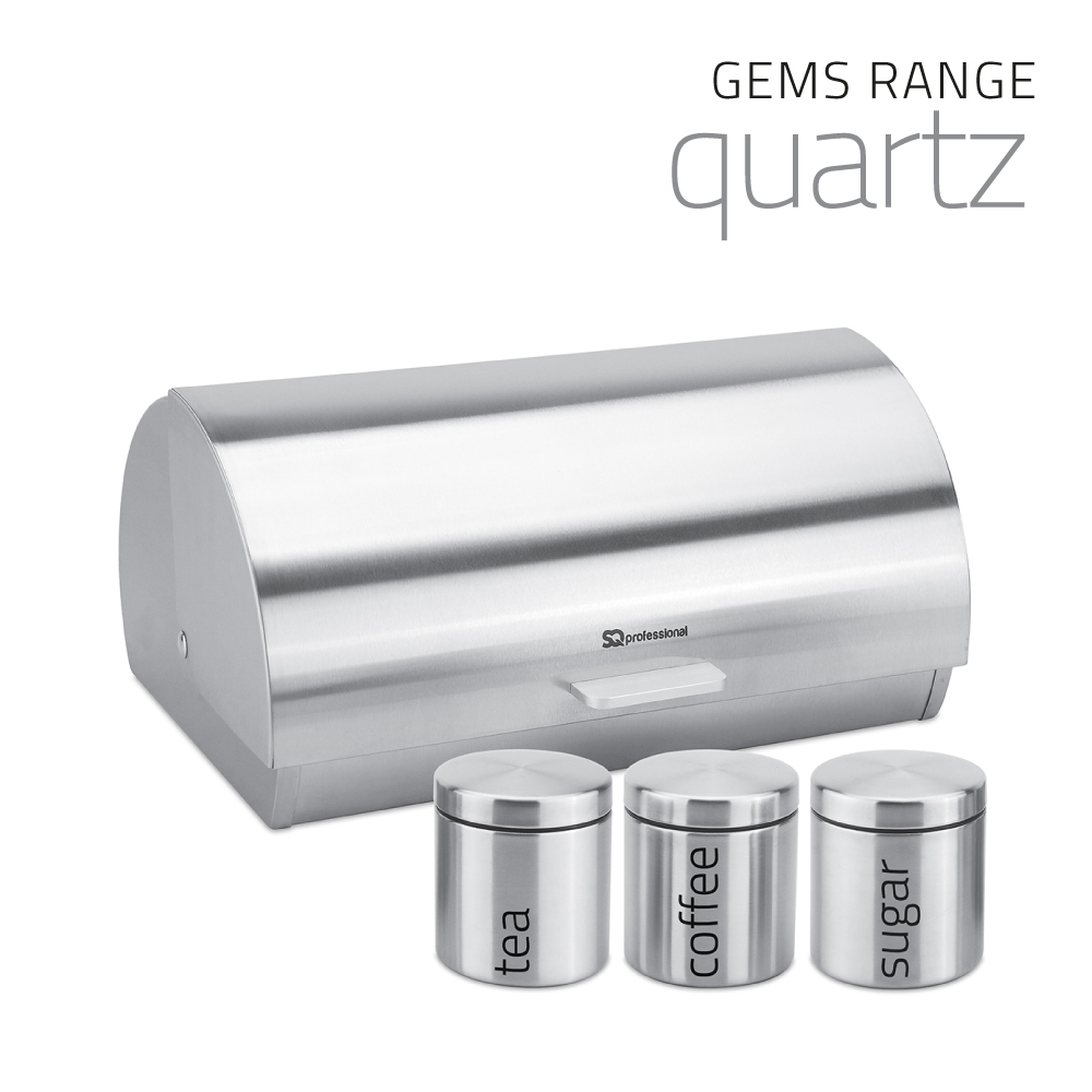 SQ Professional - Gems Bread Bin w Canisters Quartz