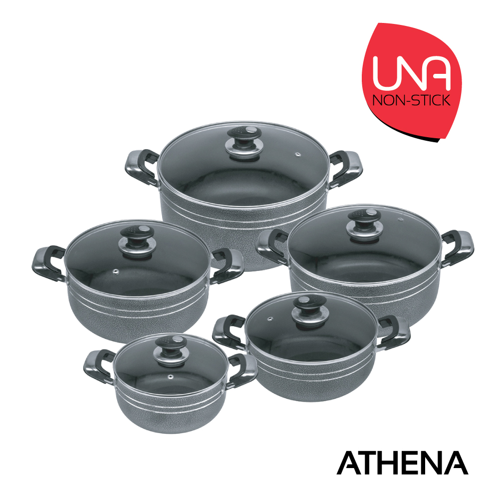 SQ Professional - Una Non-stick Stockpot Set 5pc Athena 18-26cm