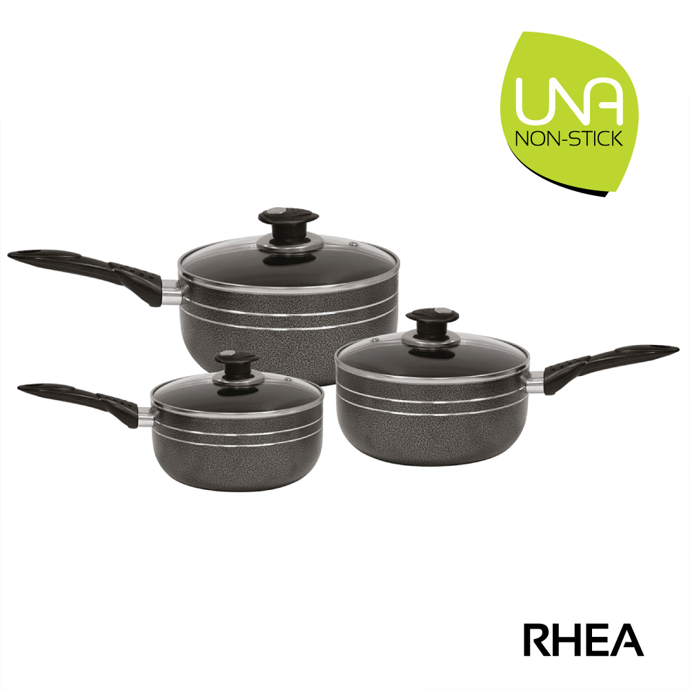 SQ Professional - Una Non-stick Saucepan Set 3pc Rhea 22-26cm 