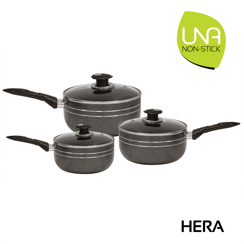 SQ Professional - Una Non-stick Saucepan Set 3pc Hera 16-20cm