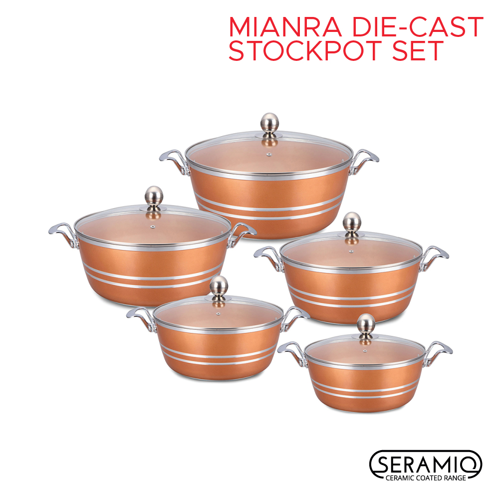 SQ Professional - Mianra Die-cast Stockpot Set 5pc Axinite