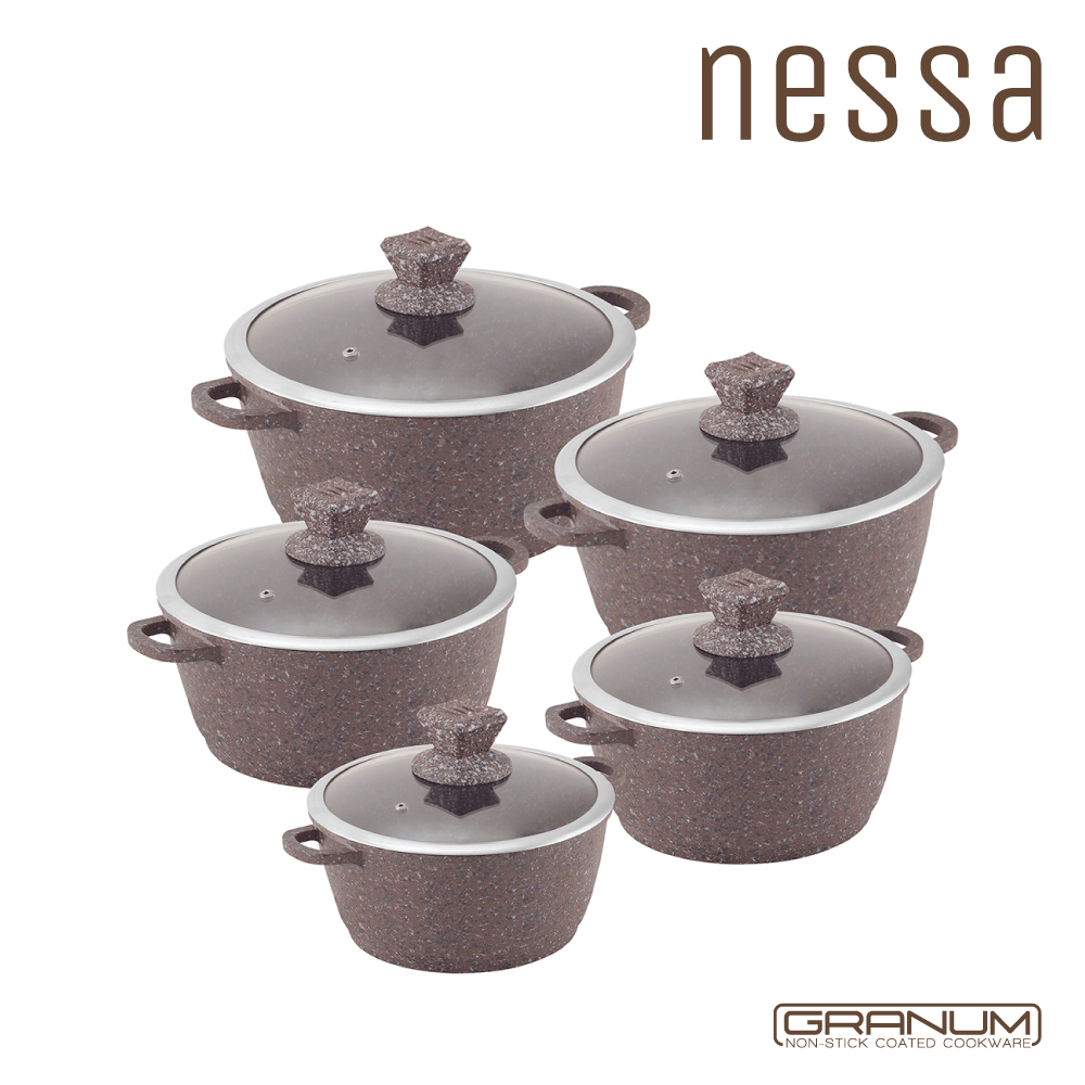 SQ Professional - Nessa Granum Die-cast Stockpot Set 5pc Ghadeer