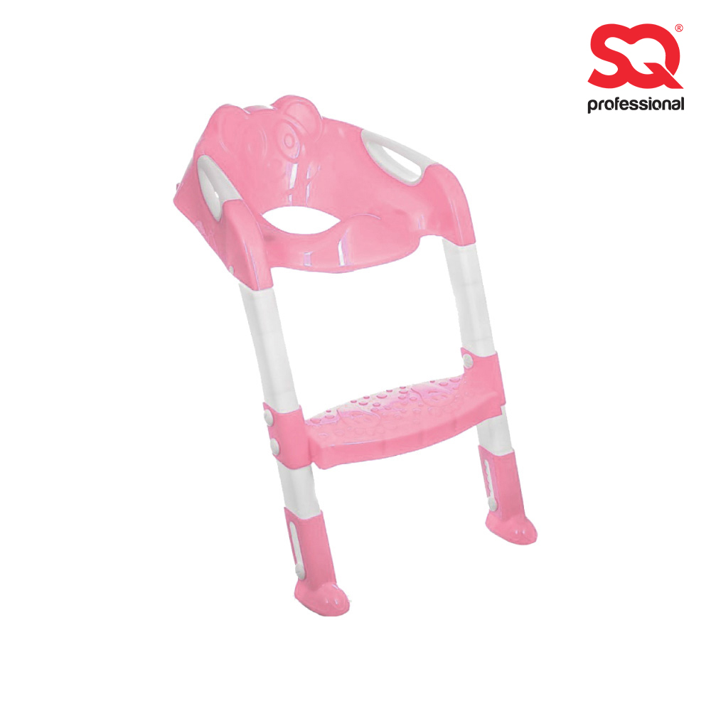 SQ Professional - Children Toilet Ladder Teddie Baby Pink