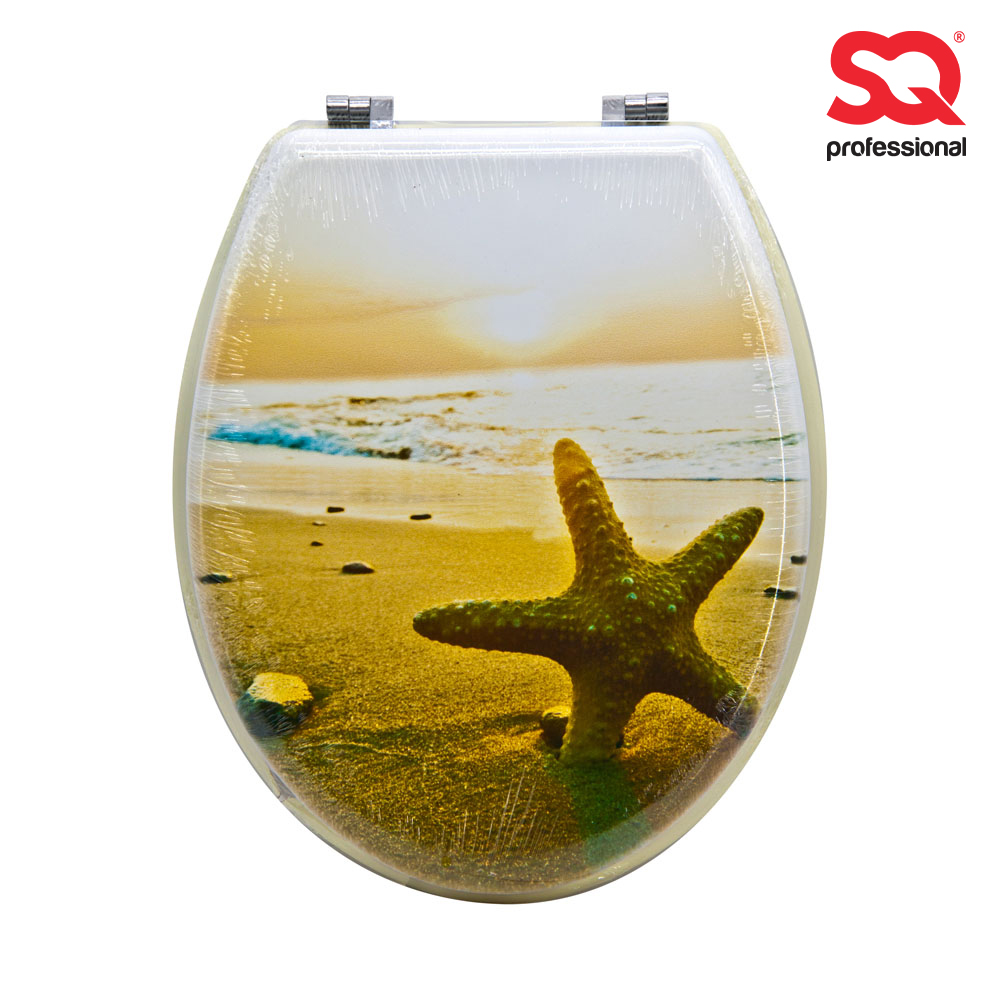 SQ Professional - MDF Toilet Seat Print Sea Star