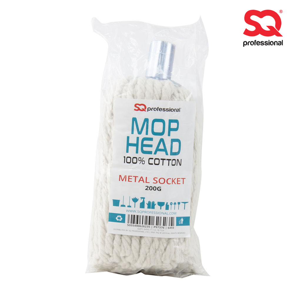 SQ Professional - Cotton Mop Head with Metal Socket 200g