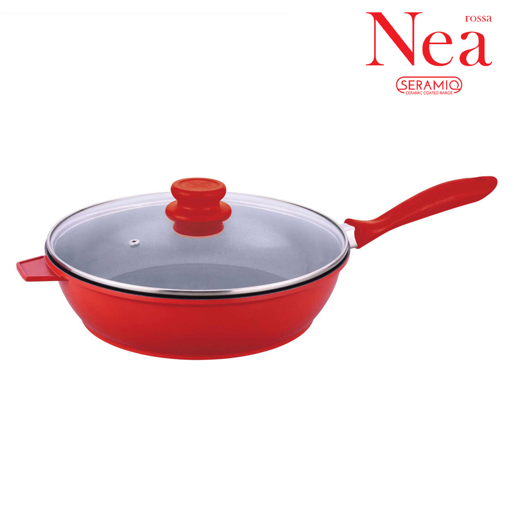 SQ Professional - Nea Seramiq Die-cast Saute Pan Rossa Black Coating 28cm